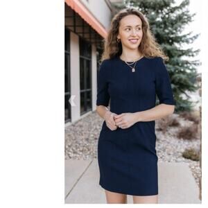 Veronica Beard Navy Hayek Mini Dress S/S Size 8